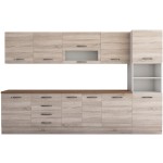 Bucatarie Alfa 320, sonoma, blat termic nuc, corp pentru cuptor incorporabil - imagine 7