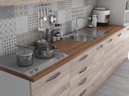 Bucatarie Alfa 320, sonoma, blat termic nuc, corp pentru cuptor incorporabil - imagine 3