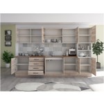 Bucatarie Alfa 320, sonoma, blat termic nuc, corp pentru cuptor incorporabil - imagine 2
