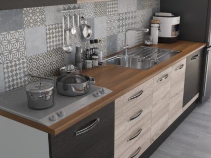 Bucatarie Alfa 320, sonoma/wenge, blat termic nuc, corp pentru cuptor incorporabil - imagine 6