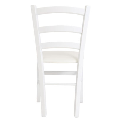 Scaun Paesana, alb 21894, 43x88x45 cm, cadru alb,imitatie piele - imagine 4