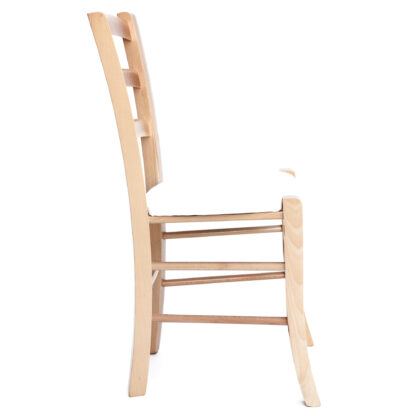 Scaun Paesana, alb 21894, 43x88x45 cm, cadru natur, imitatie piele - imagine 3