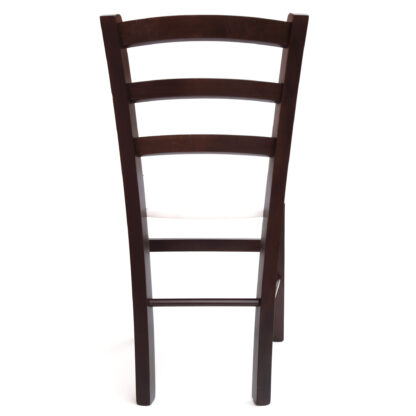Scaun Paesana, alb 21894, 43x88x45 cm, cadru wenge, imitatie piele - imagine 5