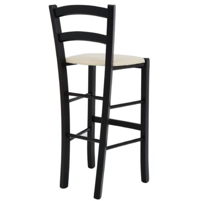 Scaun Paesana bar, crem 21834, 41x101x44 cm, cadru wenge, imitatie piele - imagine 3