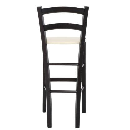 Scaun Paesana bar, crem 21834, 41x101x44 cm, cadru wenge, imitatie piele - imagine 2