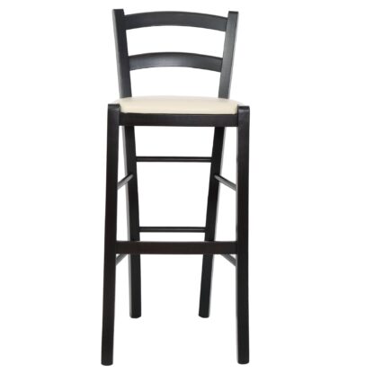 Scaun Paesana bar, crem 21834, 41x101x44 cm, cadru wenge, imitatie piele - imagine 4