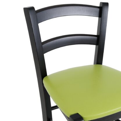Scaun Paesana bar, verde 21899, 41x101x44 cm, cadru wenge, imitatie piele - imagine 5