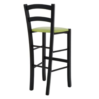 Scaun Paesana bar, verde 21899, 41x101x44 cm, cadru wenge, imitatie piele - imagine 4