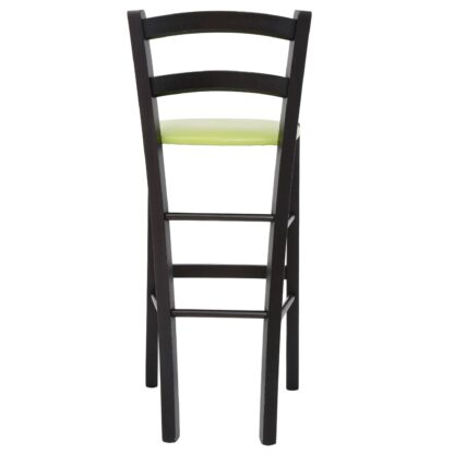 Scaun Paesana bar, verde 21899, 41x101x44 cm, cadru wenge, imitatie piele - imagine 2