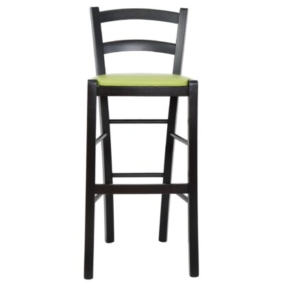Scaun Paesana bar, verde 21899, 41x101x44 cm, cadru wenge, imitatie piele - imagine 3