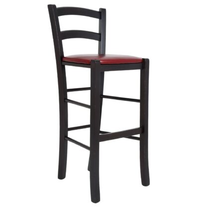 Scaun Paesana bar, visiniu 21902, 41x101x44 cm, cadru wenge, imitatie piele