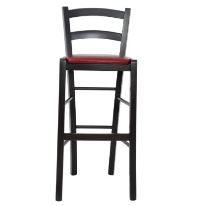 Scaun Paesana bar, visiniu 21902, 41x101x44 cm, cadru wenge, imitatie piele - imagine 2