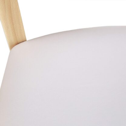 Scaun Paesana, crem 21834, 43x88x45 cm, cadru natur, imitatie piele - imagine 4