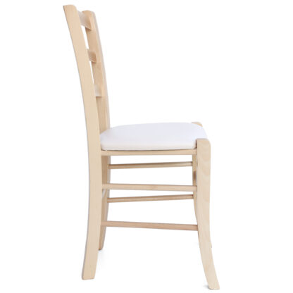 Scaun Paesana, crem 21834, 43x88x45 cm, cadru natur, imitatie piele - imagine 2