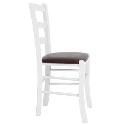 Scaun Paesana, maro 15611, 43x88x45 cm, cadru alb,imitatie piele - imagine 2