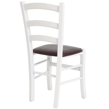 Scaun Paesana, maro 15611, 43x88x45 cm, cadru alb,imitatie piele - imagine 4