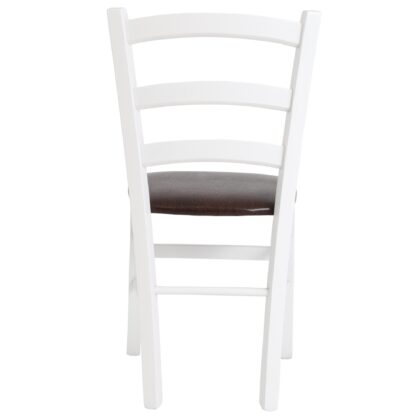 Scaun Paesana, maro 15611, 43x88x45 cm, cadru alb,imitatie piele - imagine 5