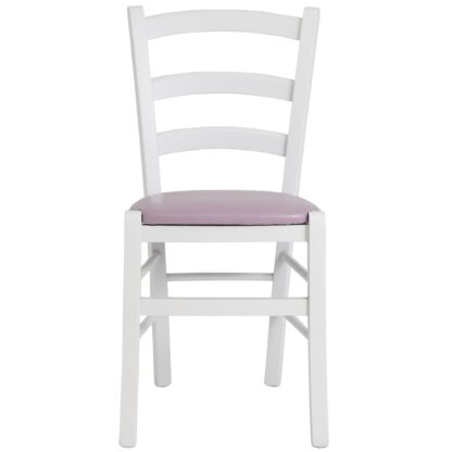 Scaun Paesana, mov 21897, 43x88x45 cm, cadru alb,imitatie piele - imagine 5