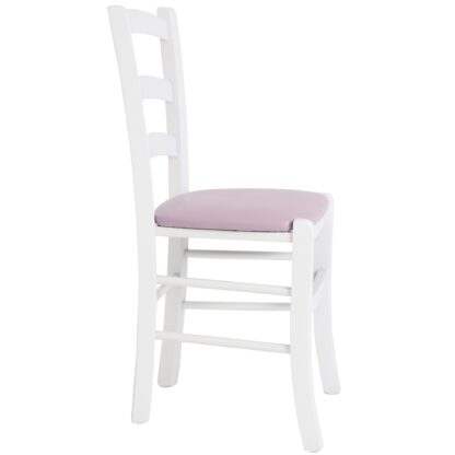 Scaun Paesana, mov 21897, 43x88x45 cm, cadru alb,imitatie piele - imagine 4