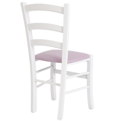 Scaun Paesana, mov 21897, 43x88x45 cm, cadru alb,imitatie piele - imagine 2