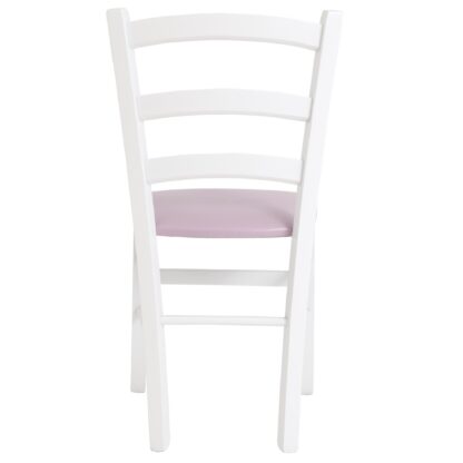 Scaun Paesana, mov 21897, 43x88x45 cm, cadru alb,imitatie piele - imagine 3