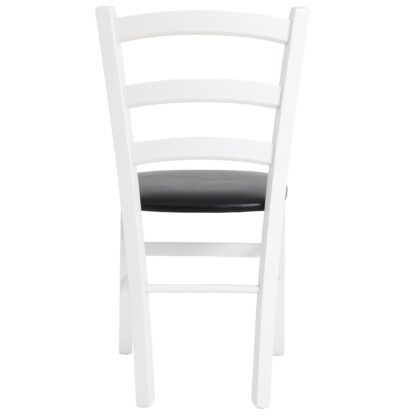 Scaun Paesana, negru 21901, 43x88x45 cm, cadru alb,imitatie piele - imagine 5