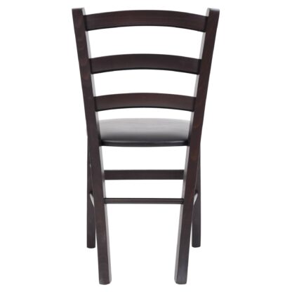 Scaun Paesana, negru 21901, 43x88x45 cm, cadru wenge, imitatie piele - imagine 4