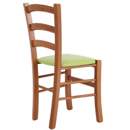 Scaun Paesana, verde 21899, 43x88x45 cm, cadru cires, imitatie piele - imagine 5