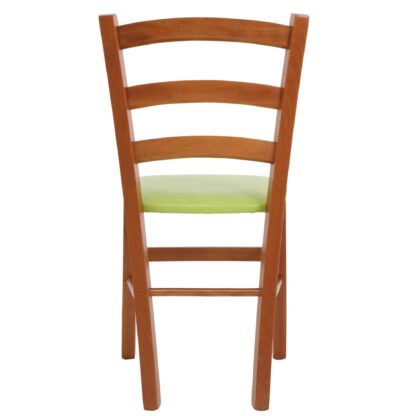 Scaun Paesana, verde 21899, 43x88x45 cm, cadru cires, imitatie piele - imagine 4