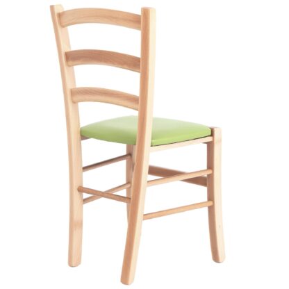 Scaun Paesana, verde 21899, 43x88x45 cm, cadru natur, imitatie piele - imagine 2