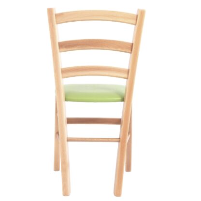 Scaun Paesana, verde 21899, 43x88x45 cm, cadru natur, imitatie piele - imagine 3
