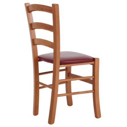 Scaun Paesana, visiniu 21902, 43x88x45 cm, cadru cires, imitatie piele - imagine 5