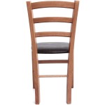 Scaun Paesana, wenge 21835, 43x88x45 cm, cadru cires, imitatie piele - imagine 2