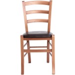 Scaun Paesana, wenge 21835, 43x88x45 cm, cadru cires, imitatie piele - imagine 5