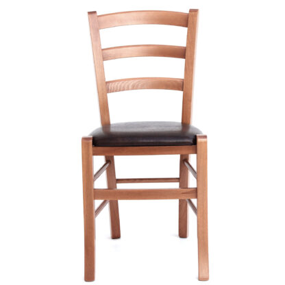 Scaun Paesana, wenge 21835, 43x88x45 cm, cadru cires, imitatie piele - imagine 5