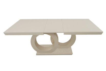 Masa extensibila 160×200 cm Aleks O, crem, lemn masiv de fag - imagine 3