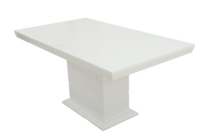 Masa extensibila 160x200 cm A1,  alb, lemn masiv de fag si blat din MDF