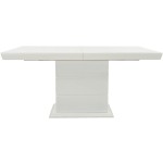 Masa extensibila 160x200 cm A1,  alb, lemn masiv de fag si blat din MDF - imagine 4