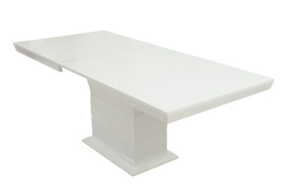 Masa extensibila 160x200 cm A1,  alb, lemn masiv de fag si blat din MDF - imagine 6