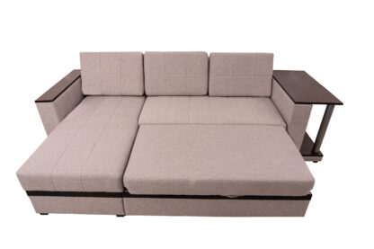 Coltar extensibil, Atlanta, cu lada de depozitare, culoare maro, 263x160 cm - imagine 4