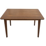 Masa fixa 120 cm Bristol, nuc, lemn masiv din fag si blat din MDF - imagine 4