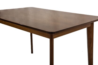 Masa fixa 120 cm Bristol, nuc, lemn masiv din fag si blat din MDF - imagine 5