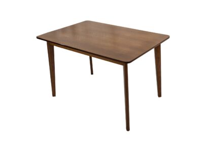Masa fixa 120 cm Bristol, nuc, lemn masiv din fag si blat din MDF