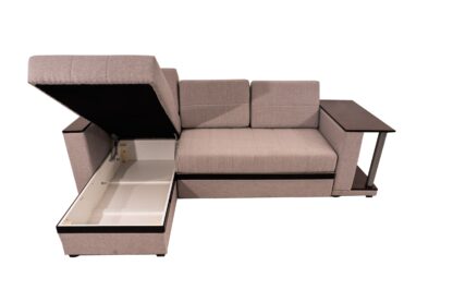 Coltar extensibil, Atlanta, cu lada de depozitare, culoare maro, 263x160 cm - imagine 5