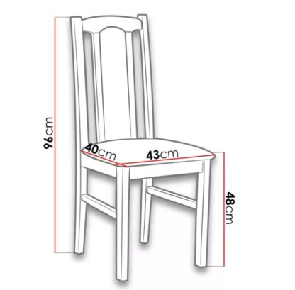 Scaun din lemn masiv de fag tapitat cu stofa S-37 Boss7 O16X - imagine 2
