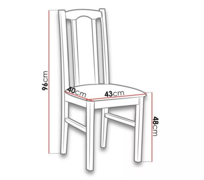Scaun din lemn masiv de fag tapitat cu stofa S-37 Boss7 25B, Stirling - imagine 2