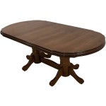 Set masa extensibila Jork 160x200 cm, lemn masiv, culoare nuc, blat din MDF cu 6 scaune tapitate ZIM Standard Walnut, stofa W24 - imagine 3