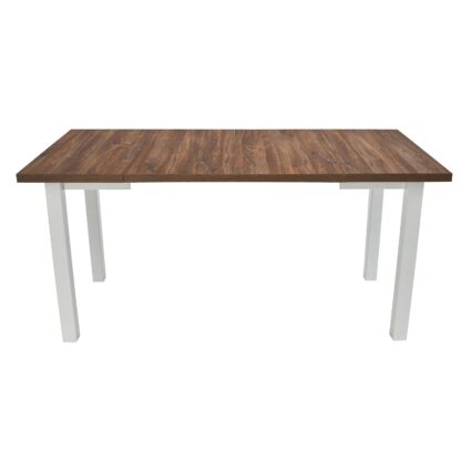 Masa extensibila 80x160 cm MB-13 Max8, stejar/alb, lemn masiv de fag si PAL - imagine 6