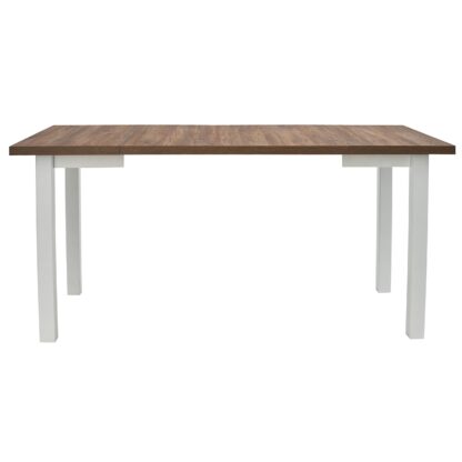 Masa extensibila 80x160 cm MB-13 Max8, stejar/alb, lemn masiv de fag si PAL - imagine 3