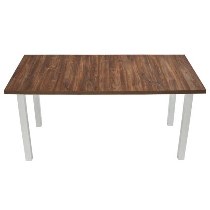 Masa extensibila 80x160 cm MB-13 Max8, stejar/alb, lemn masiv de fag si PAL - imagine 4